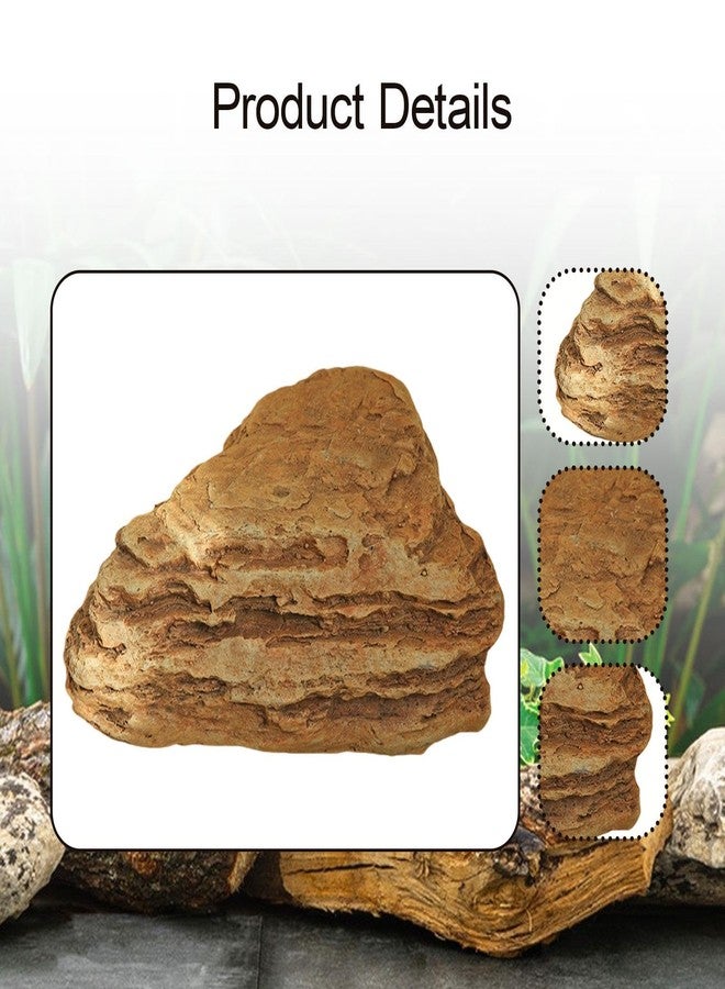 MYCENSE Artificial Landscape Rock, Decorative Stone, Realistic Model Faux Landscape Rock for Patio Outdoor Backyard Garden, Style F 20x9x15cm Brown - Image 3